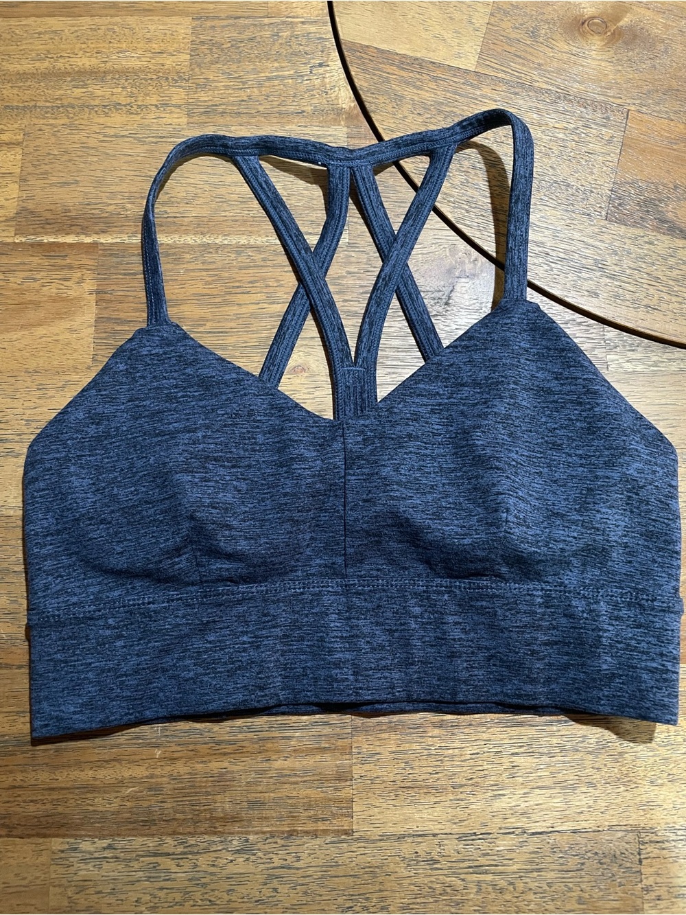 JoyLab Heathered Blue Strappy Sports Bralette